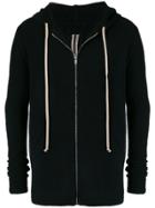 Rick Owens Zipped Hooded Jacket - Black