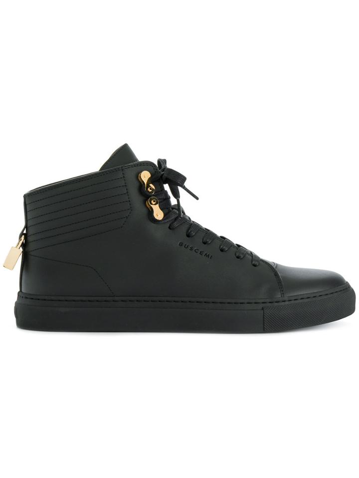 Buscemi Mid-top Lock Sneakers - Black