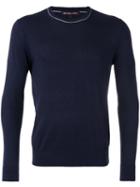 Michael Kors - Crew Neck Sweater - Men - Silk/cotton - Xl, Blue, Silk/cotton