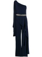 Alice+olivia Venita One-shoulder Jumpsuit - Blue