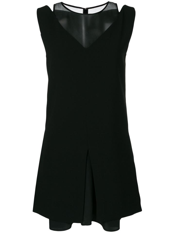 Neil Barrett Mesh Neckline Dress - Black