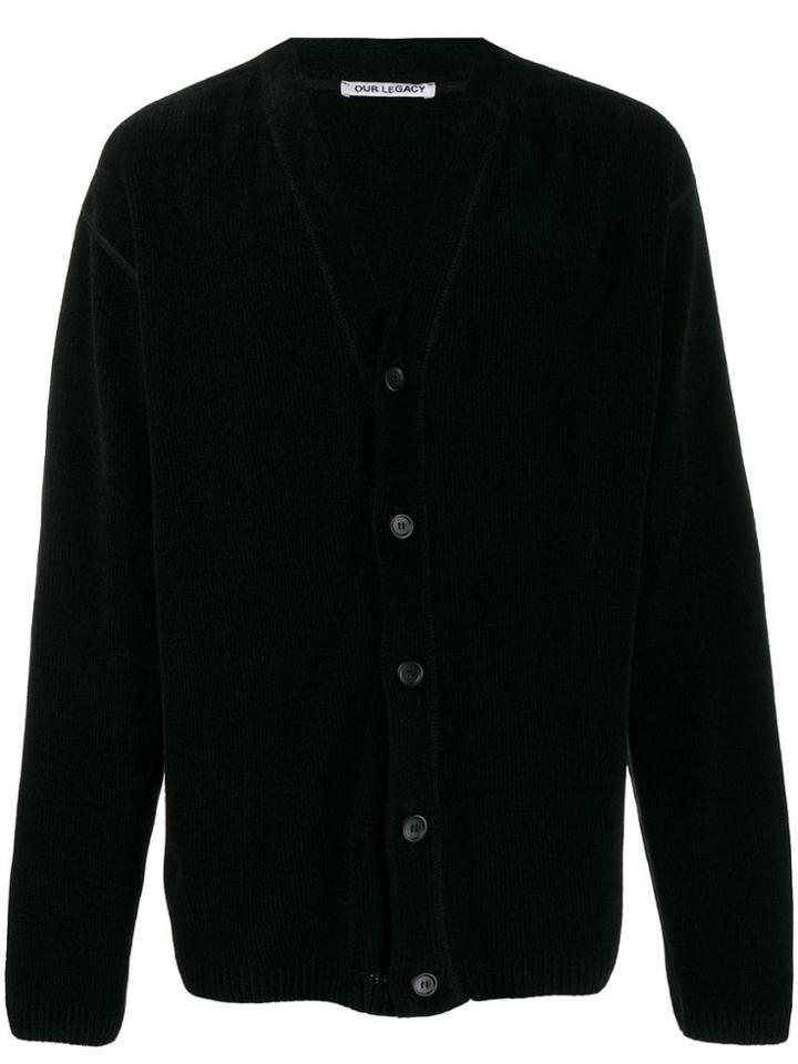 Our Legacy Long-sleeve Fitted Cardigan - Black