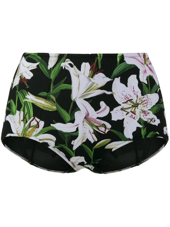Dolce & Gabbana Lily High Waist Bikini Bottoms - Black