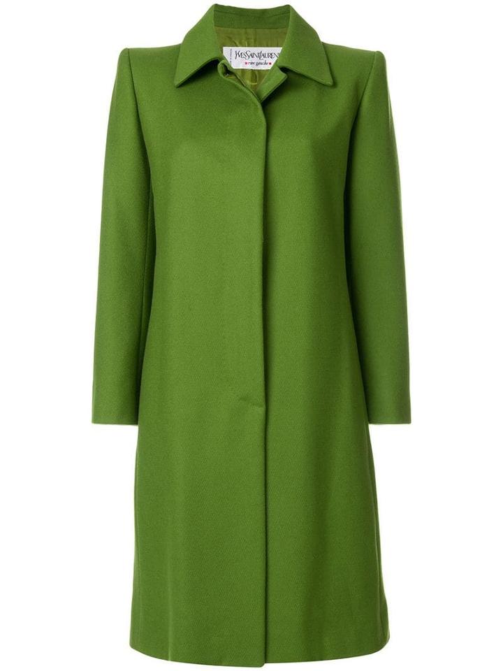 Yves Saint Laurent Pre-owned Button Up Vintage Coat - Green