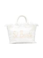 Mc2 Saint Barth Kids Fringed Beach Bags - White