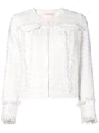 Tory Burch Fitted Tweed Jacket - White