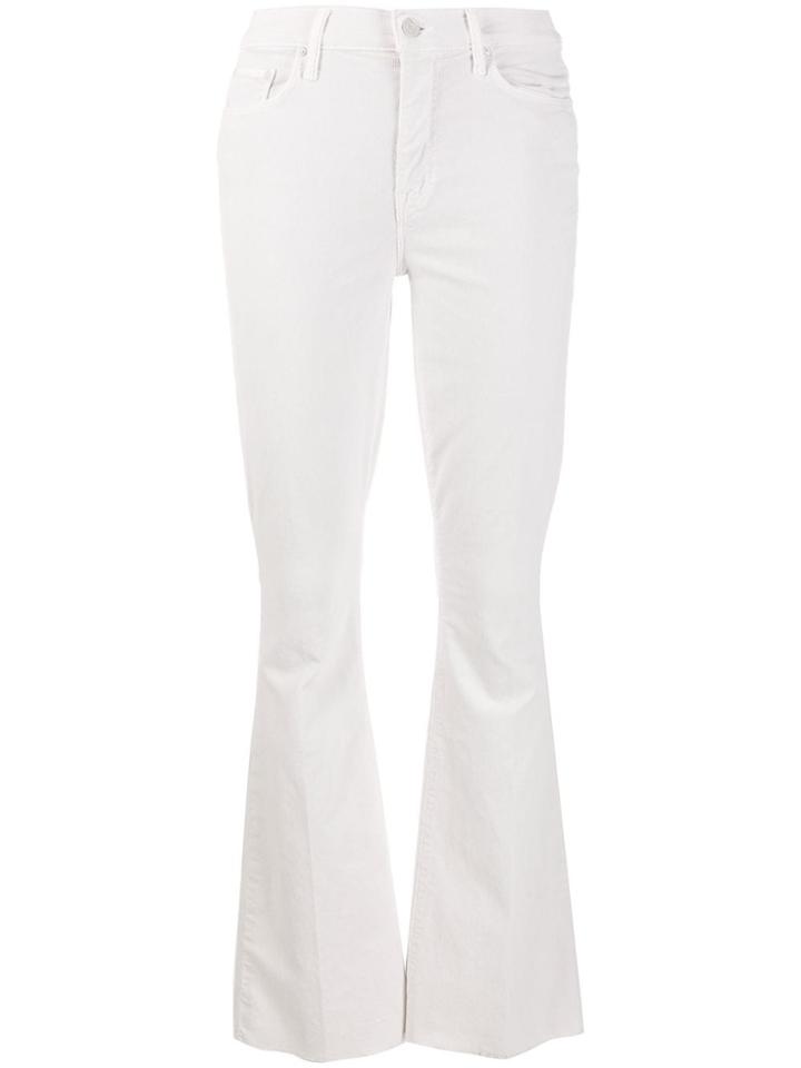 Mother Mid Rise Bootcut Jeans - White
