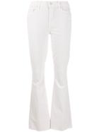 Mother Mid Rise Bootcut Jeans - White