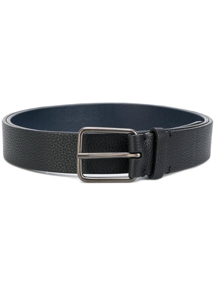 Jil Sander Textured Buckle Belt - Black