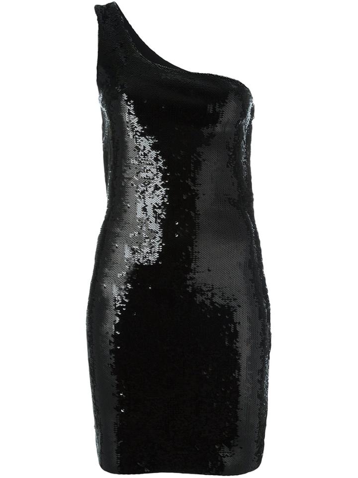 Saint Laurent Sequin Embellished Mini Dress - Black