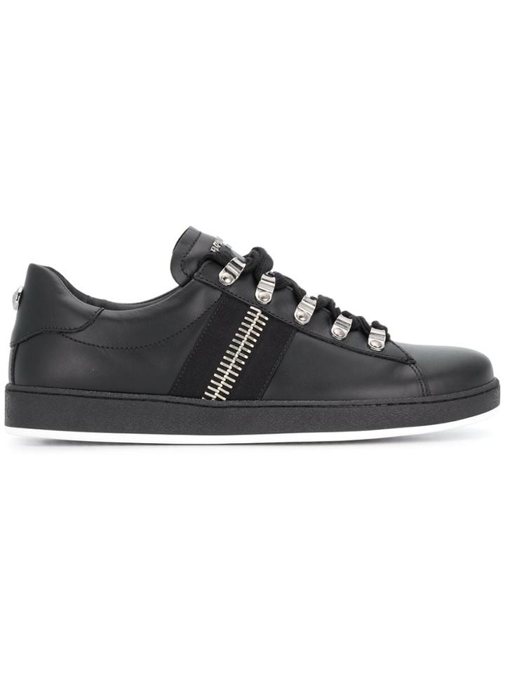 Balmain Oversized Zip Sneakers - Black