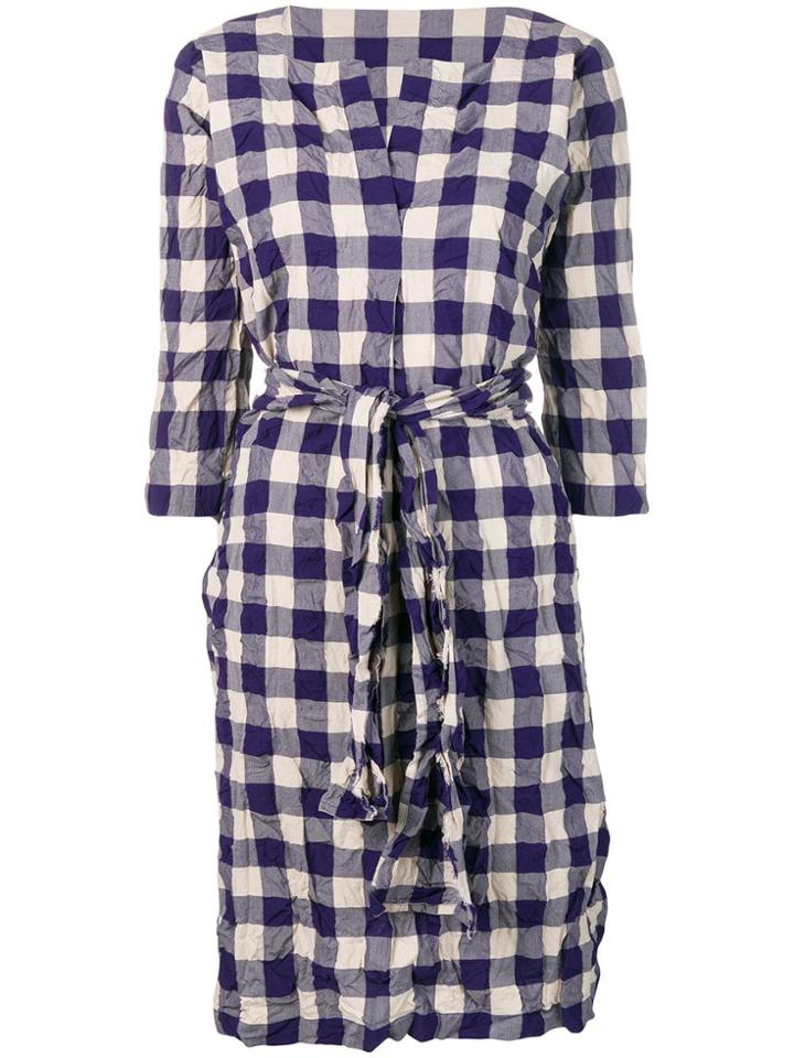 Daniela Gregis Check Shirt Dress - Purple