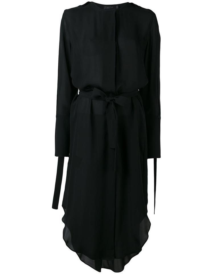Calvin Klein Collection - Tie Fastened Dress - Women - Silk - 40, Black, Silk