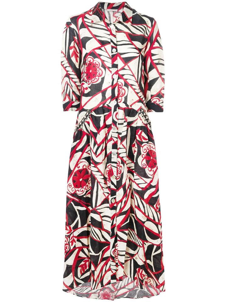 Anjuna Printed Maxi Dress - Red