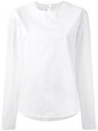 Dkny - Long Sleeve Blouse - Women - Cotton - S, White, Cotton