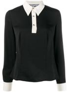 Tommy Hilfiger Two Tone Blouse - Black