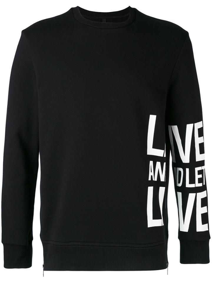 Neil Barrett Slogan Printed Sweatshirt - Black