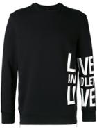 Neil Barrett Slogan Printed Sweatshirt - Black