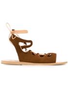 Ancient Greek Sandals Antigone Sandals, Women's, Size: 37, Brown, Suede/leather/rubber