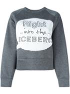 Iceberg Cropped Sweatshirt, Women's, Size: 40, Grey, Viscose