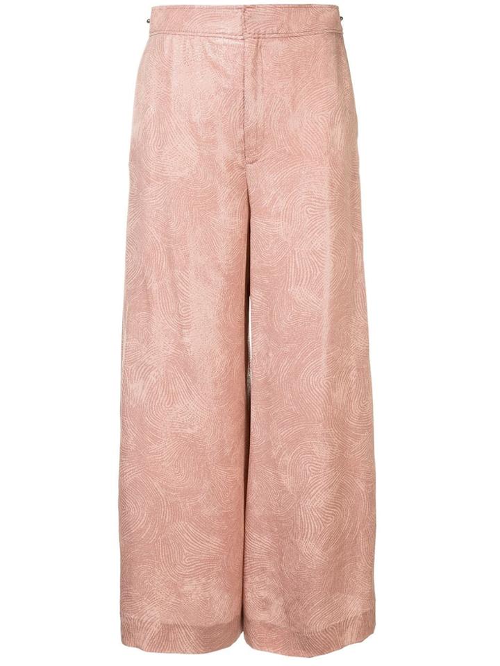 Roland Mouret High Waisted Wide Leg Trousers - Pink