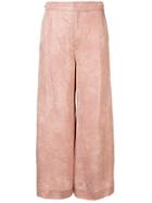 Roland Mouret High Waisted Wide Leg Trousers - Pink