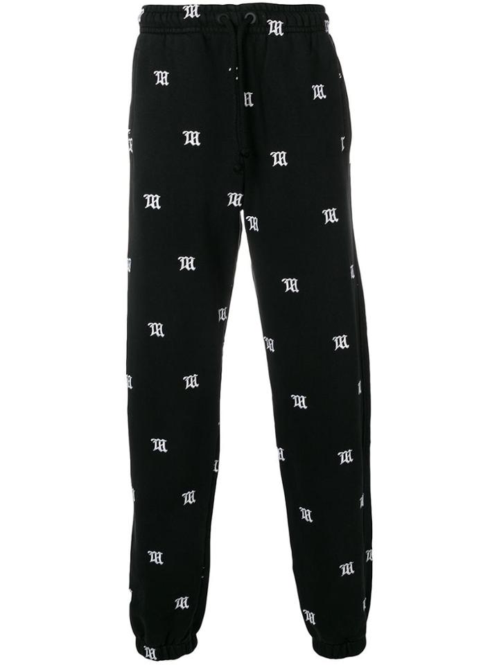 Misbhv 'm' Print Track Trousers - Black