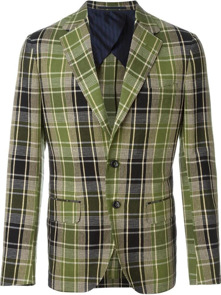 Mp Massimo Piombo Plaid Blazer