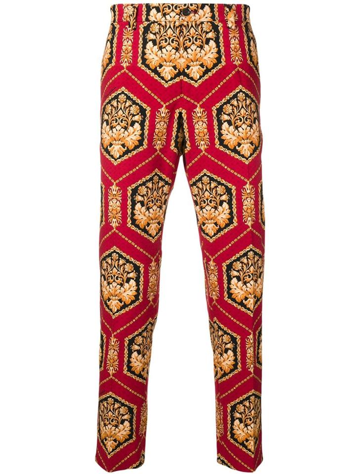 Dolce & Gabbana Printed Trousers - Red