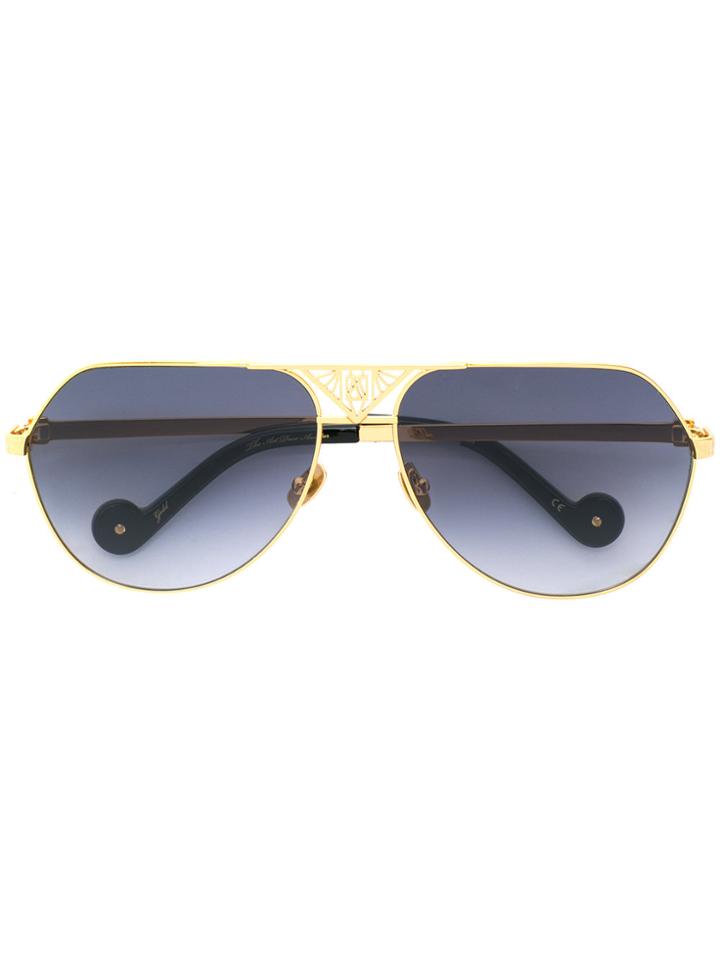 Anna Karin Karlsson The Art Deco Aviator Sunglasses - Metallic