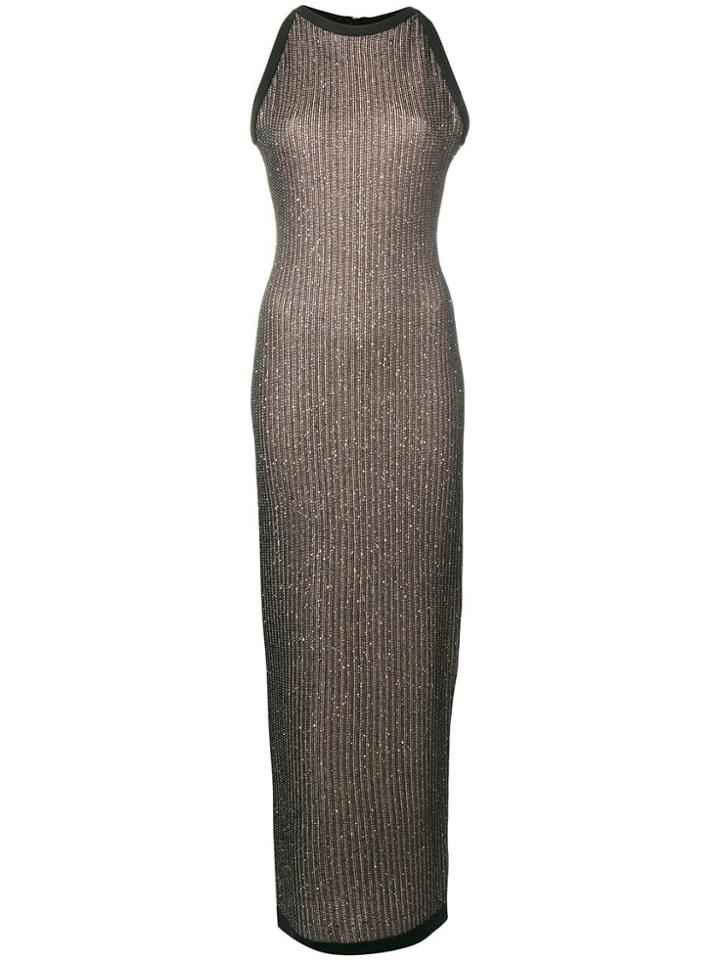 Balmain Long Knitted Dress - Black
