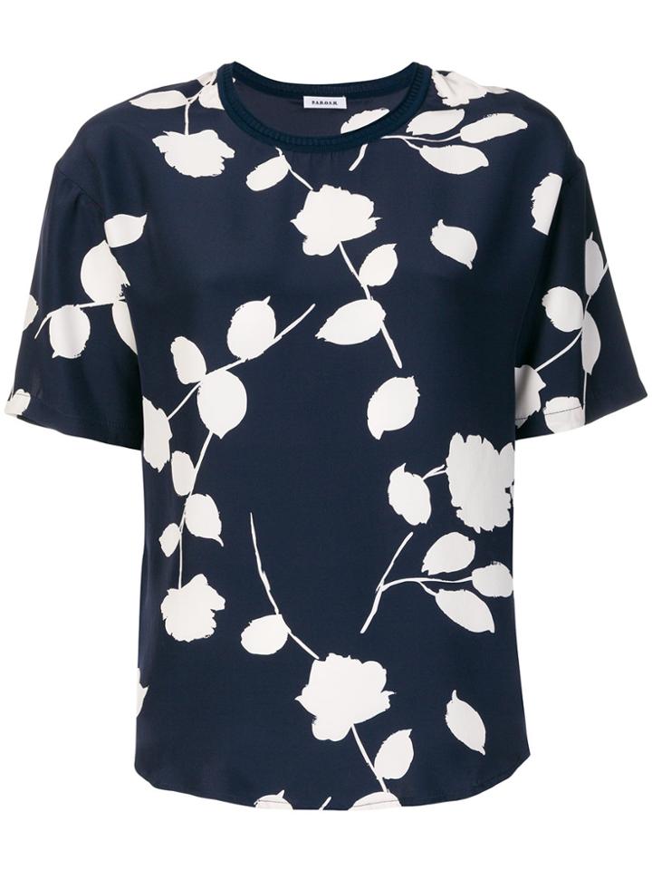 P.a.r.o.s.h. Leaf Print T-shirt - Blue