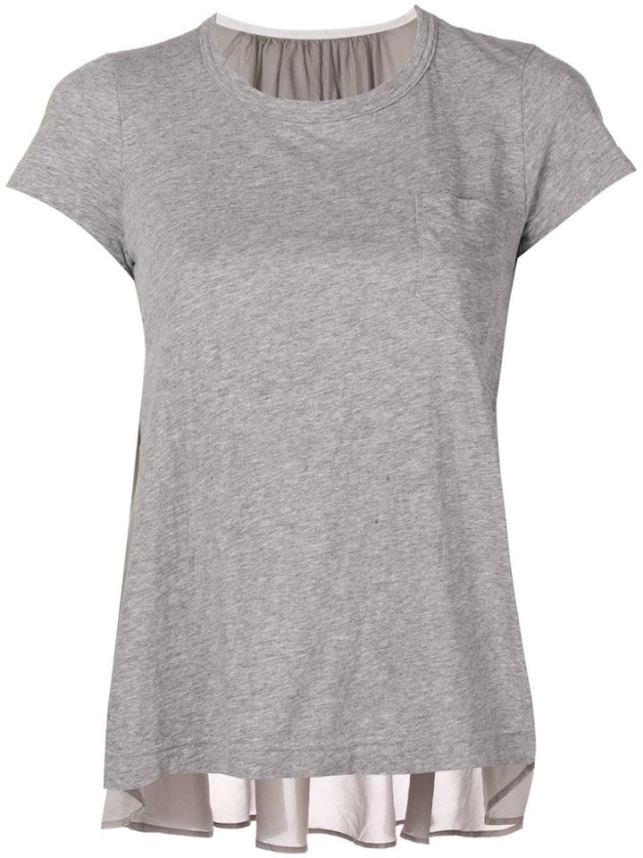 Sacai Hybrid T-shirt Blouse - Grey