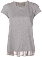 Sacai Hybrid T-shirt Blouse - Grey