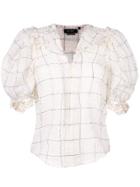 Isabel Marant Checked Sheer Blouse - Neutrals