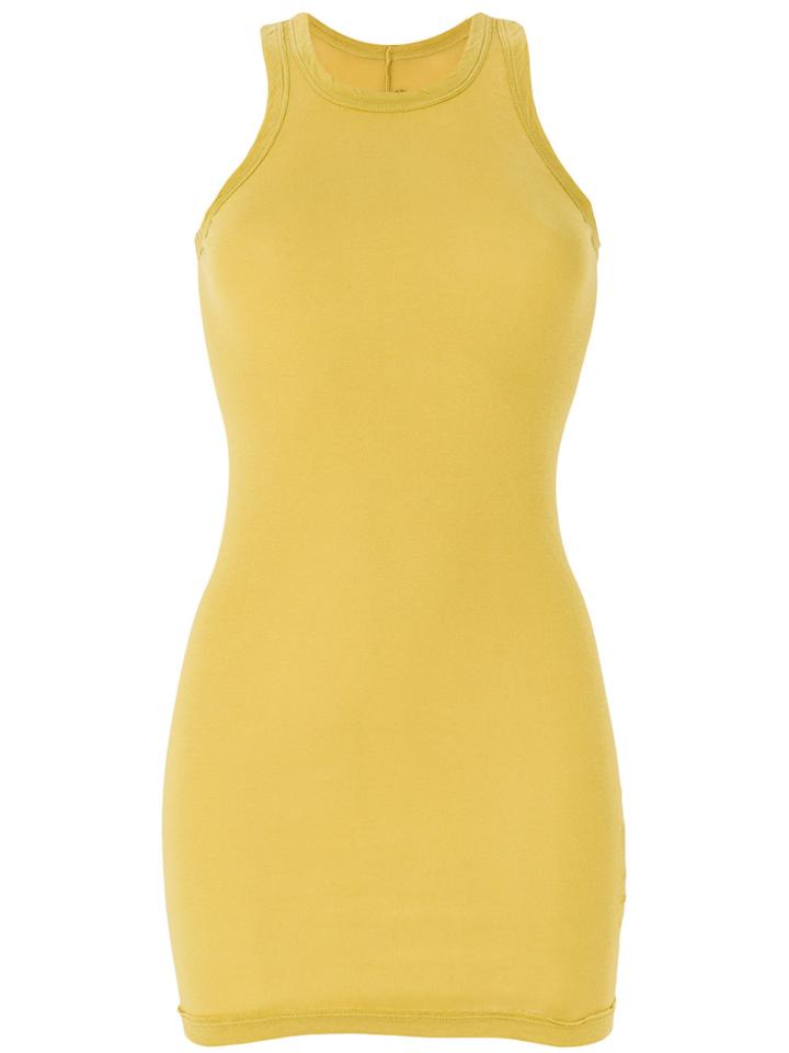 Rick Owens Drkshdw Fitted Longline Vest - Yellow & Orange