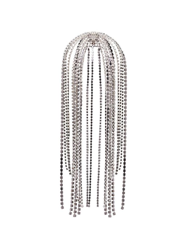 Area Crystal Cupchain Headpiece - Silver