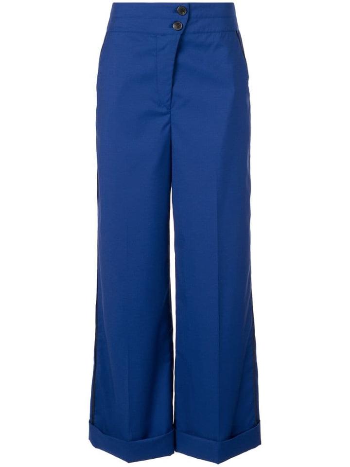 Nehera High Waisted Wide Leg Trousers - Blue
