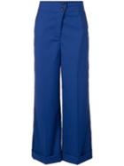 Nehera High Waisted Wide Leg Trousers - Blue