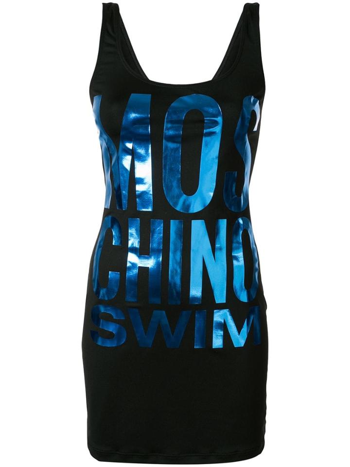 Moschino Logo Beach Dress - Black