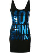Moschino Logo Beach Dress - Black