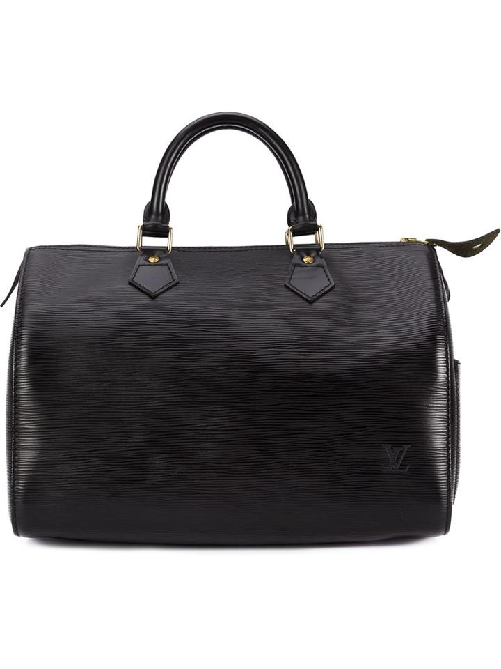 Louis Vuitton Vintage Speedy 30 Tote, Women's, Black