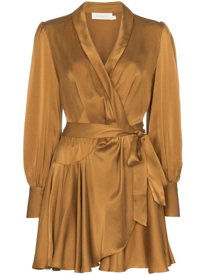 Zimmermann Wrap-around Mini Dress - Orange