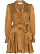 Zimmermann Wrap-around Mini Dress - Orange