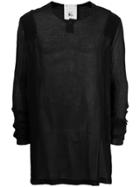 Lost & Found Rooms Longsleeved Sheer T-shirt - Black