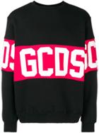 Gcds Colour-block Logo Sweatshirt - Black