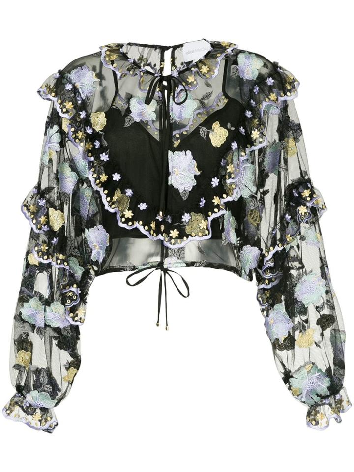 Alice Mccall Adorable Sheer Blouse - Black