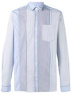 Lanvin Assorted Pinstripe Pattern Shirt, Men's, Size: 40, Blue, Cotton
