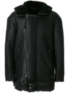 Diesel Black Gold Faux Fur Lined Jacket