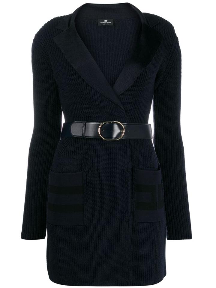 Elisabetta Franchi Belted Knitted Dress - Blue